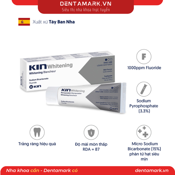 Kem Đánh Răng Làm Trắng Răng Kin Whitening 75ml