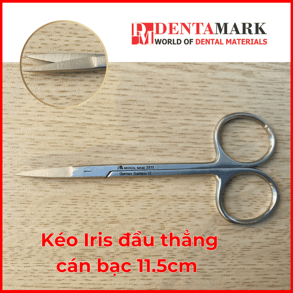 Kéo Iris đầu thẳng 11.5cm - 2