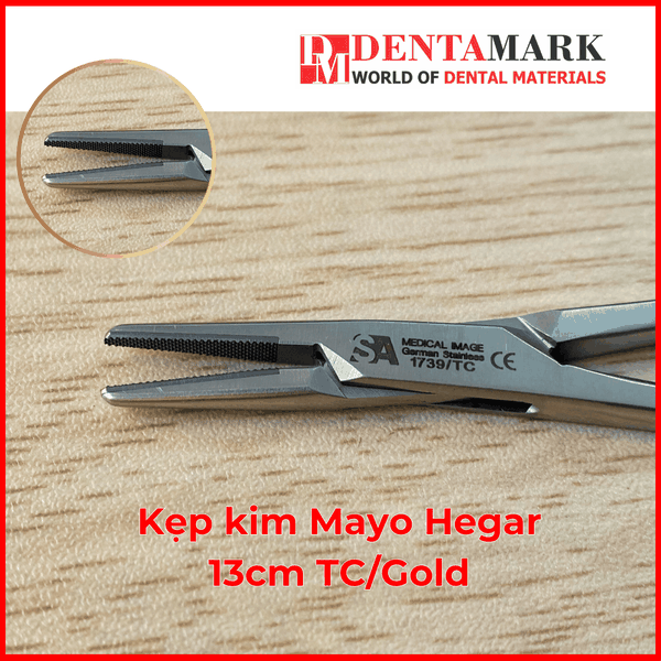 Kìm kẹp kim SA Medical Mayo Hegar TC/Gold 13cm/16cm/18cm - 5