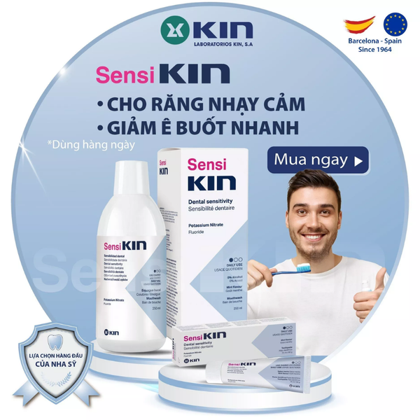 Nước Súc Miệng Sensi Kin Giảm Ê Buốt Cho Răng Nhạy Cảm 250ml
