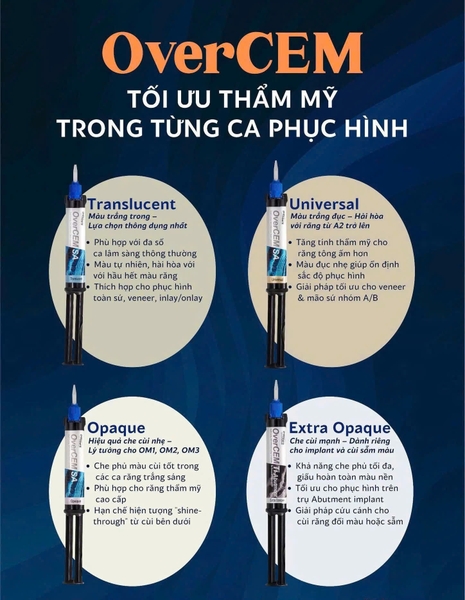OverCEM SA - Chất gắn Lưỡng Trùng Hợp Từ Ý (Ống 9,5g)