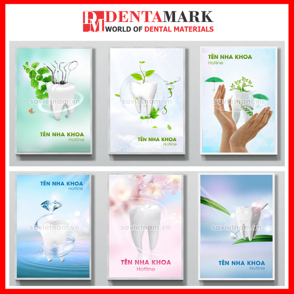 Tranh nha khoa đẹp 3D hình răng nhiều mẫu