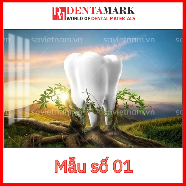 Tranh nha khoa hình răng trang trí phòng khám 2