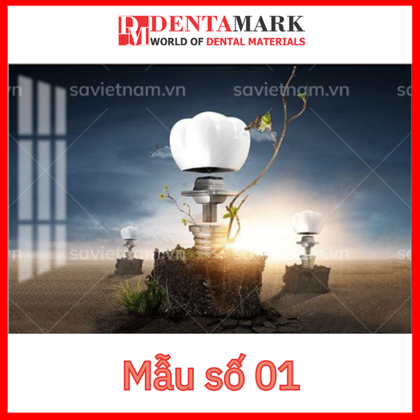Tranh nha khoa Implant trang trí phòng khám 2.1