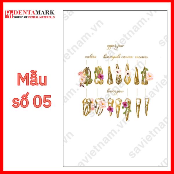Tranh nha khoa nghệ thuật đẹp hình răng 6