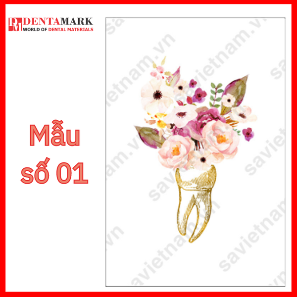 Tranh nha khoa nghệ thuật đẹp hình răng 2