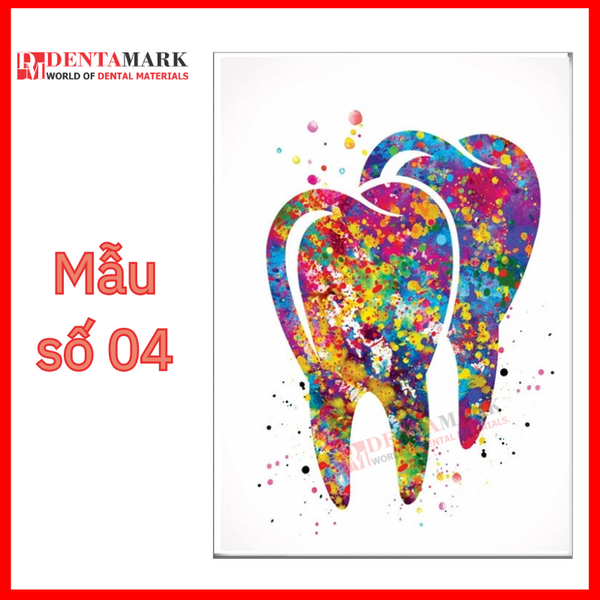 Tranh nha khoa nghệ thuật hình răng sắc màu 5