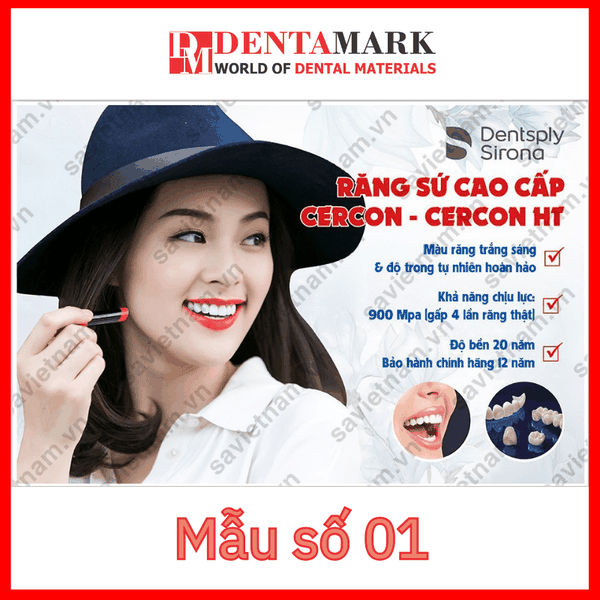 Tranh nha khoa Poster quảng cáo răng sứ cao cấp Cercon HT 1