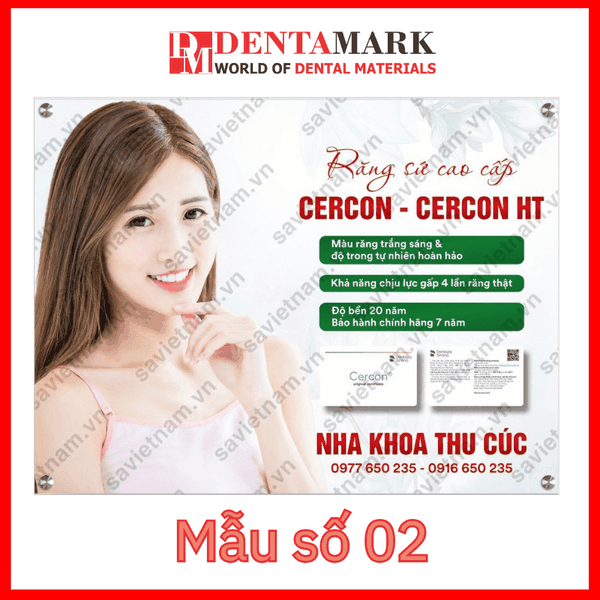 Tranh nha khoa Poster quảng cáo răng sứ cao cấp Cercon HT 2