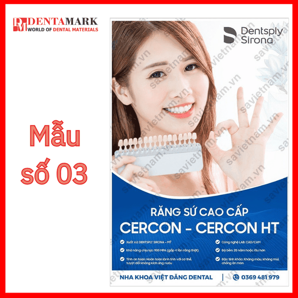 Tranh nha khoa Poster quảng cáo răng sứ cao cấp Cercon HT 3