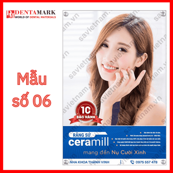 Tranh nha khoa Poster quảng cáo răng sứ Ceramill 7