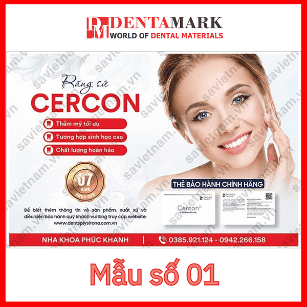 Tranh nha khoa Poster quảng cáo răng sứ Cercon 2