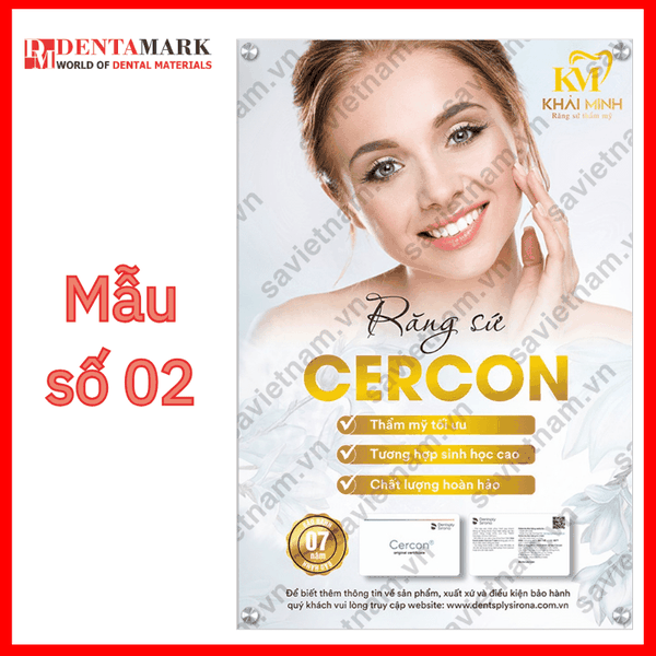 Tranh nha khoa Poster quảng cáo răng sứ Cercon 3