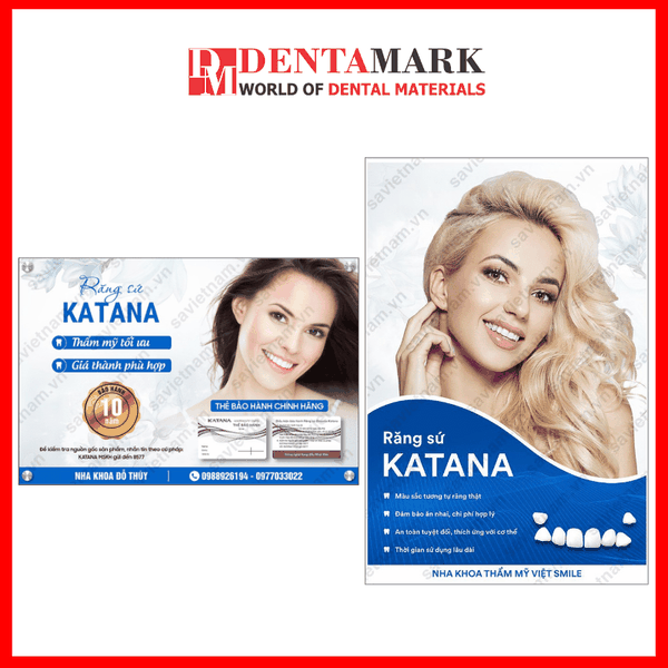 Tranh nha khoa Poster quảng cáo răng sứ KATANA dentamark.vn