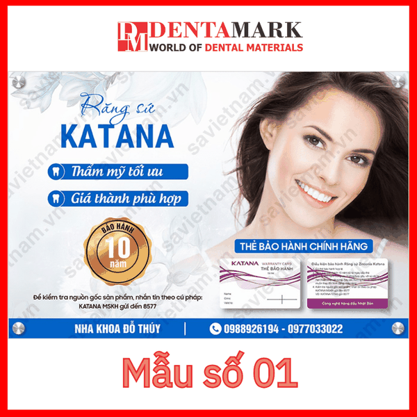 Tranh nha khoa Poster quảng cáo răng sứ KATANA 1