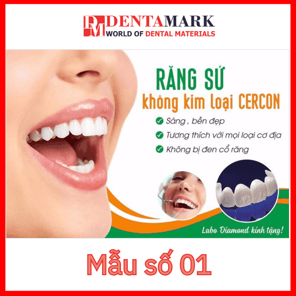 Tranh nha khoa Poster quảng cáo răng sứ không kim loại Cercon 2