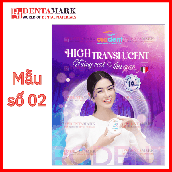Tranh nha khoa Poster quảng cáo răng sứ Orodent High Translucent 2
