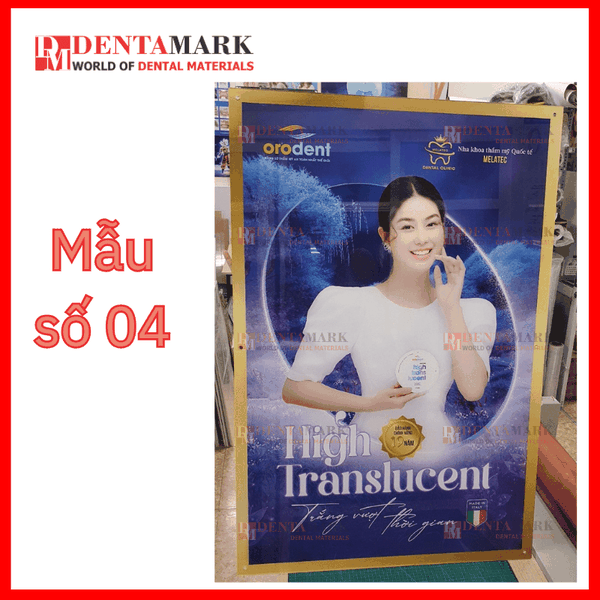 Tranh nha khoa Poster quảng cáo răng sứ Orodent High Translucent 4