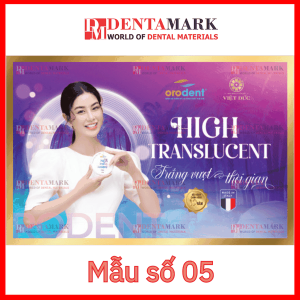 Tranh nha khoa Poster quảng cáo răng sứ Orodent High Translucent 5