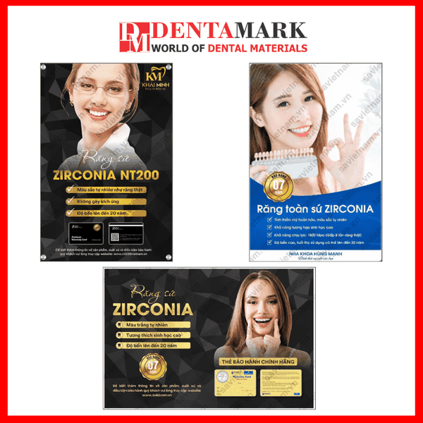 Tranh nha khoa Poster quảng cáo răng sứ ZIRCONIA dentamark.vn