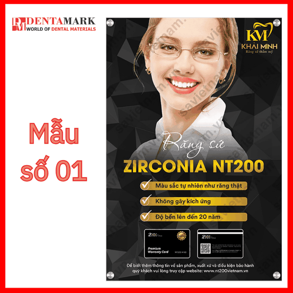 Tranh nha khoa Poster quảng cáo răng sứ ZIRCONIA 1