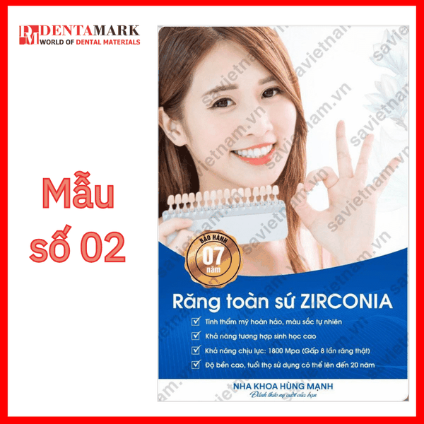 Tranh nha khoa Poster quảng cáo răng sứ ZIRCONIA 2
