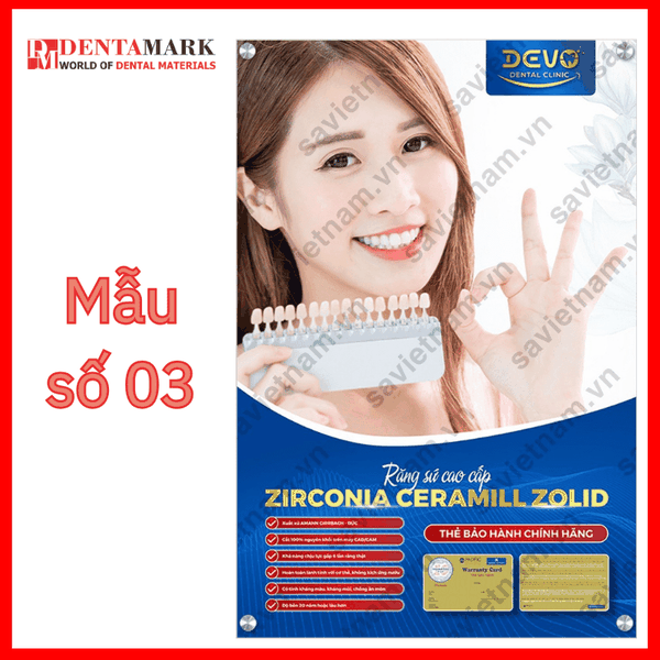 Tranh nha khoa Poster quảng cáo răng sứ ZOLID 3