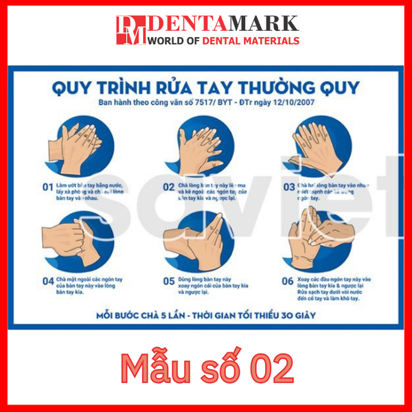 Tranh nha khoa quy trình rửa tay và khử khuẩn dụng cụ 3