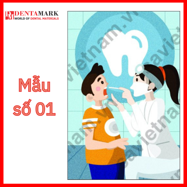 Tranh nha khoa - Tranh trang trí phòng khám nha khoa hoạt hình ngộ nghĩnh - 2