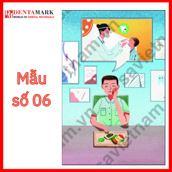 Tranh nha khoa - Tranh trang trí phòng khám nha khoa hoạt hình ngộ nghĩnh - 7