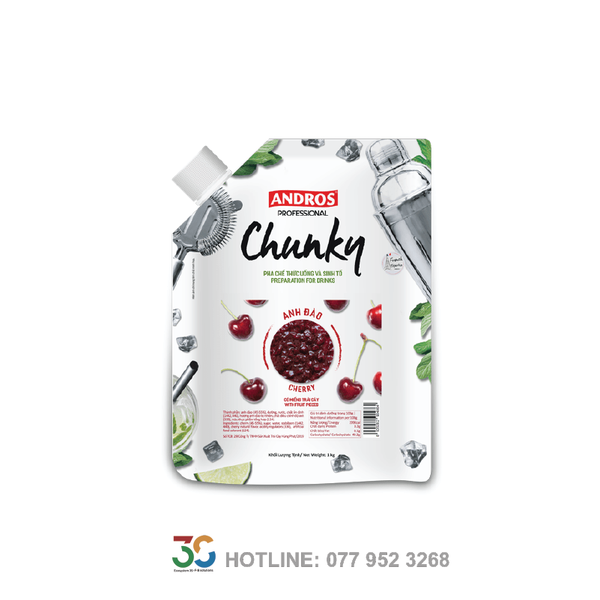 Mứt Chunky Cherry (Anh Đào - Túi 1L)
