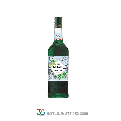 Syrup Giffard Green Mint (Bạc Hà Xanh - Chai 1L)