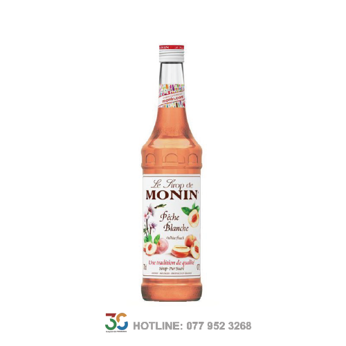 Syrup Monin White Peach (Đào Trắng - Chai 700ml)