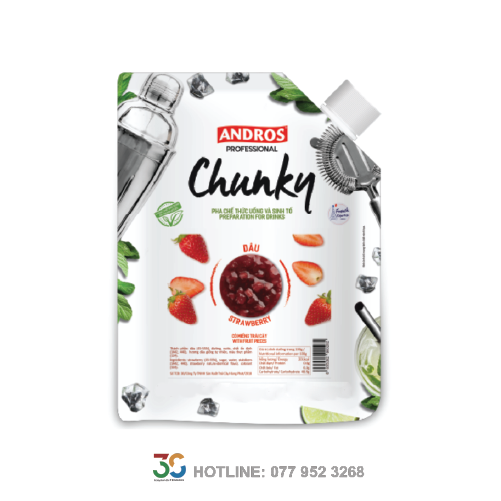 Mứt Chunky Strawberry (Dâu - Túi 1L)