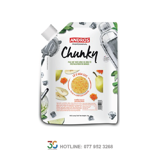 Mứt Chunky Pear & Chrysanthemum (Lê & Hoa Cúc - Túi 1L)