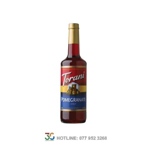Syrup Torani Pomegranate (Lựu Quả - Chai 750ml)