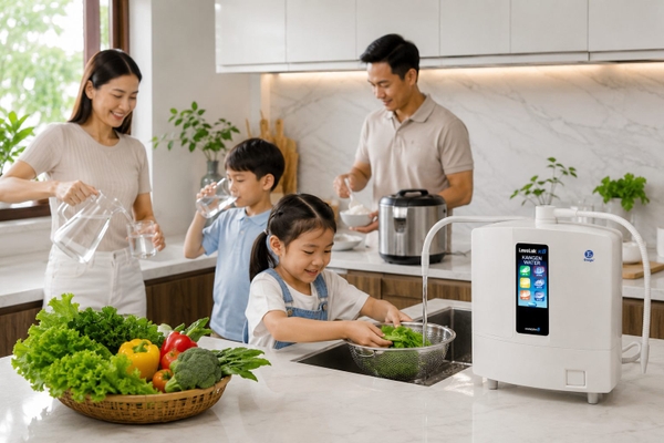 Kangen K8 phù hợp gia đình dùng nhiều nước ion kiềm hằng ngày
