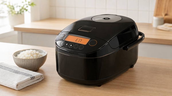 Alt: Lỗi E17 nồi cơm Zojirushi hiển thị trên màn hình nồi cơm nội địa Nhật