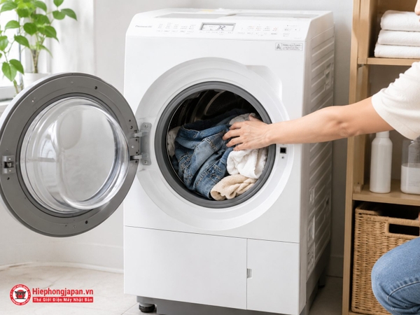 Máy giặt Panasonic không vắt, quần áo còn ướt sau khi giặt