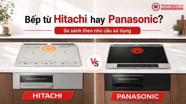 So sánh bếp từ Hitachi và Panasonic nội địa Nhật