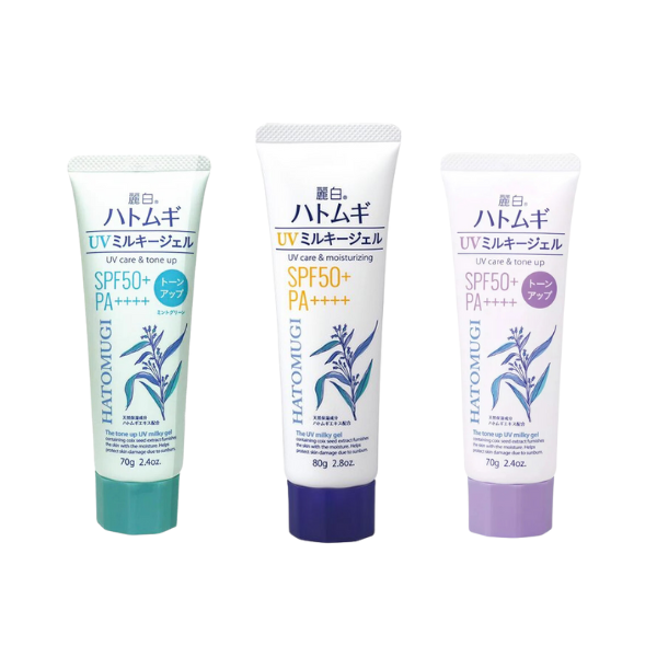 Hatomugi The Tone Up UV Milky Gel SPF50+ PA++++ - sunscreen Jepang favorit
