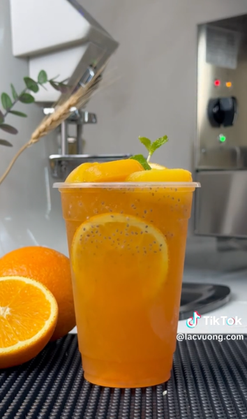 Trà đào cam hạt chia