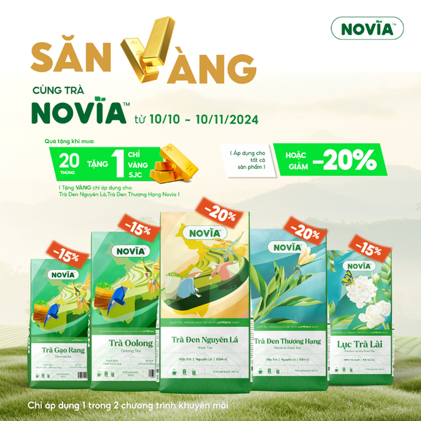 Chương trình ưu đãi hấp dẫn trà Novia