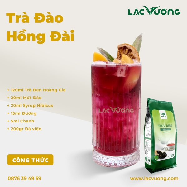 Công thức pha chế Trà Đào Hồng Đài thơm ngon, nhiều lợi ích sức khỏe