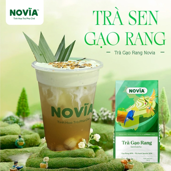 Công thức pha chế Trà Sen Gạo Rang cho quán