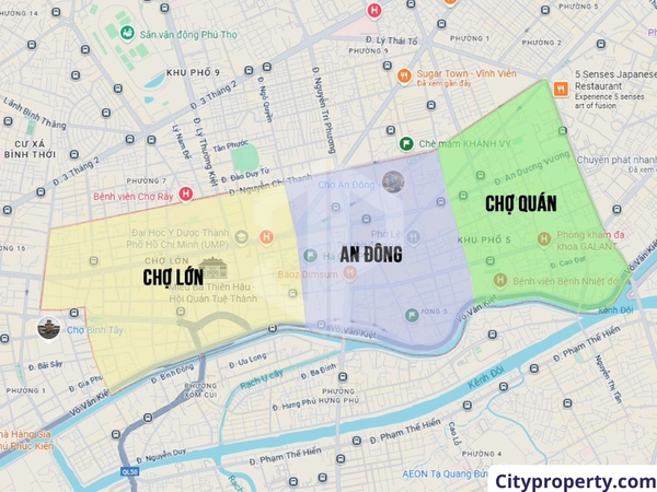 Bản đồ Quận 5 sau sáp nhập 