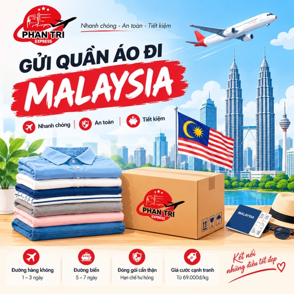 Dịch vụ gửi quần áo đi malaysia phan trí express 