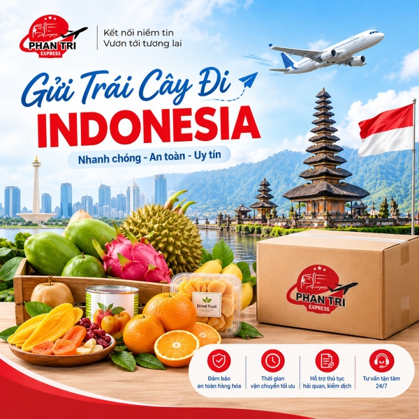 Dịch vụ gửi trái cây đi Indonesia 