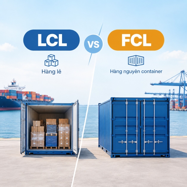 So sánh vận chuyển LCL và FCL 