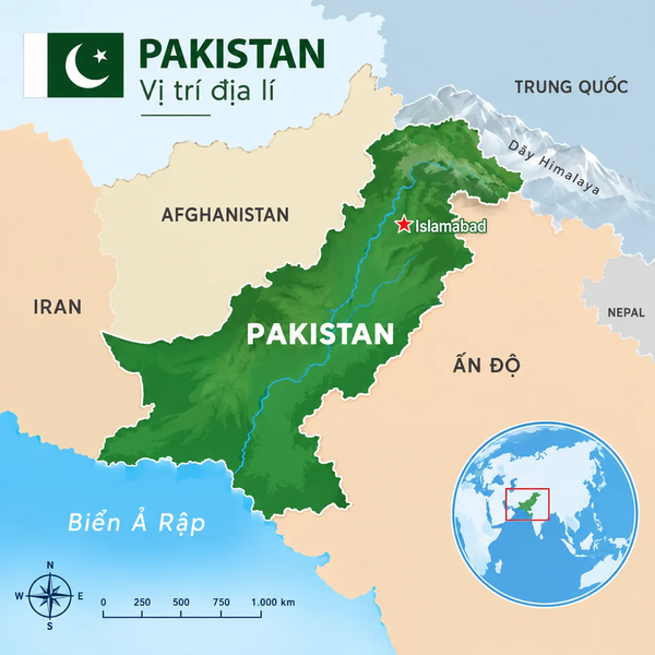Vị trí địa lí Pakistan 
